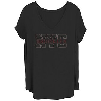 Juniors' Plus Size Brooklyn NYC Graphic Tee