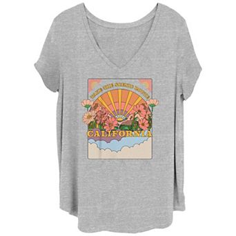 Juniors' Plus Size California Take The Scenic Route Graphic Tee