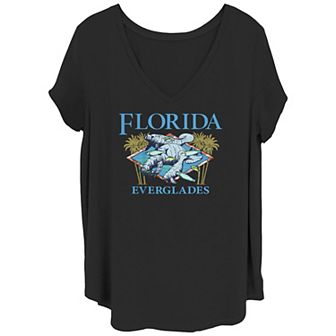 Juniors' Plus Size Florida Everglades Graphic Tee