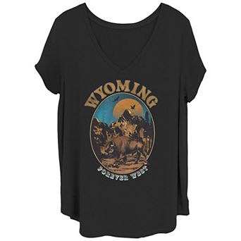 Juniors' Plus Size Wyoming Forever West Graphic Tee