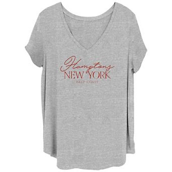 Juniors' Plus Size Hamptons New York East Coast Graphic Tee