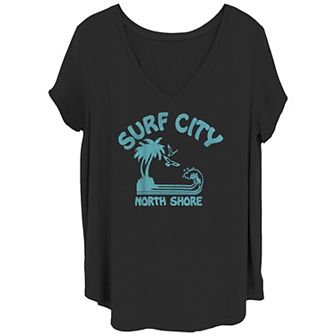 Juniors' Plus Size Surf City North Shore Graphic Tee