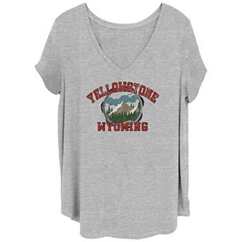 Juniors' Plus Size Yellowstone Wyoming Graphic Tee