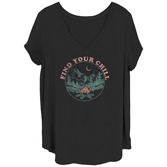 Juniors' Plus Size Find Your Chill Graphic Tee