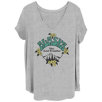 Juniors' Plus Size Alaska The Last Frontier Graphic Tee