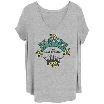 Juniors' Plus Size Alaska The Last Frontier Graphic Tee