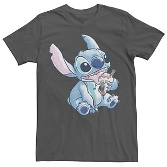Disney's Lilo & Stitch Ice Cream Eater Stitch Juniors' Boyfriend Graphic Tee
