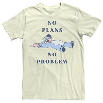 Disney's Lilo & Stitch No Plans No Problem Stitch Juniors' Boyfriend Graphic Tee