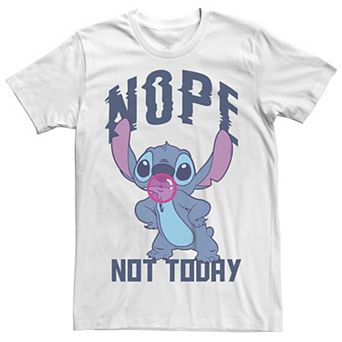 Disney's Lilo & Stitch Nope Not Today Stitch Juniors' Boyfriend Graphic Tee