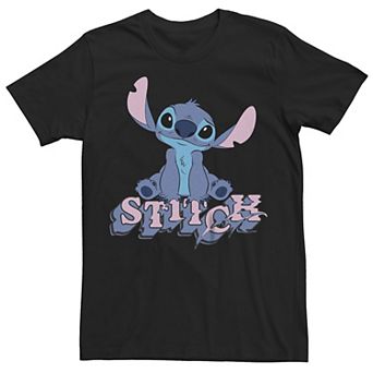Disney's Lilo & Stitch Glitchy Name Stitch Juniors' Boyfriend Graphic Tee