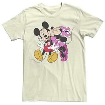 Disney's Minnie Mouse Kissing Mickey Juniors' Boyfriend Graphic Tee