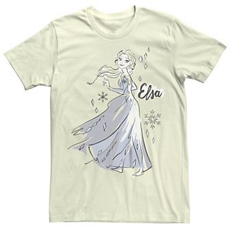 Disney's Frozen Elsa Profile Portrait Juniors' Boyfriend Graphic Tee