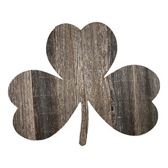 Rustic Farmhouse 24 Inch Wide Reclaimed Wood St. Patrick's Shamrock