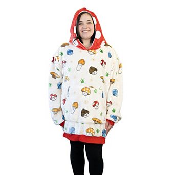 Unisex Mushroom Snugible - Reversible Blanket Hoodie Pillow