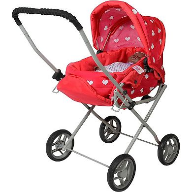 The New York Doll Collection 3-1 Baby Doll Stroller Play Set
