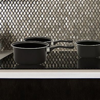 Brentwood 3 Piece Carbon Steel Sauce Pan Set