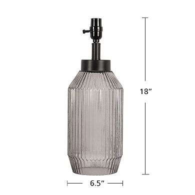 Black Tinted Glass Lamp Base