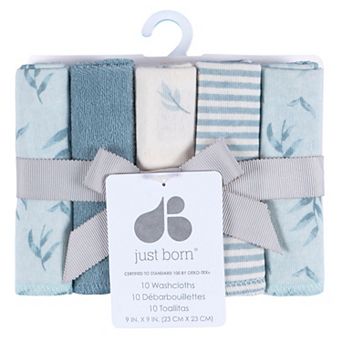 Just Born Baby 10-Pack Washcloths