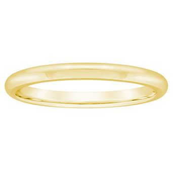 Alyson Layne Men's 2 mm Half Round Comfort Fit Wedding Band