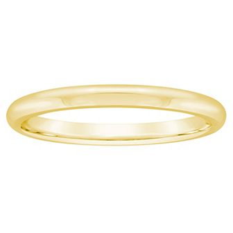 Alyson Layne 14k Gold 2 mm Half Round Comfort Fit Wedding Band