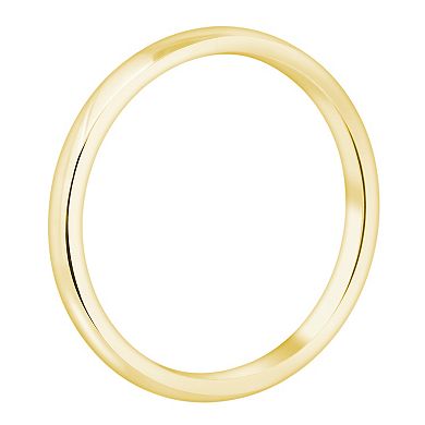 Alyson Layne 14k Gold 2 mm Half Round Comfort Fit Wedding Band