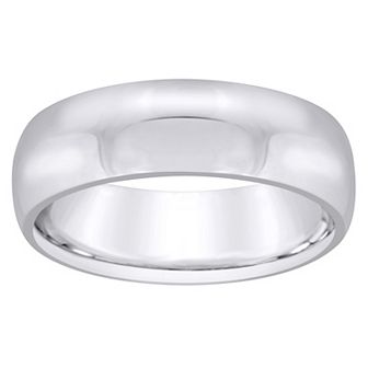 Alyson Layne Platinum 6 mm Half Round Comfort Fit Wedding Band