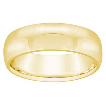 Alyson Layne Men's 6 mm Half Round Comfort Fit Wedding Band