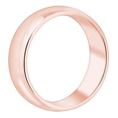 Alyson Layne Men's 6 mm Half Round Comfort Fit Wedding Band