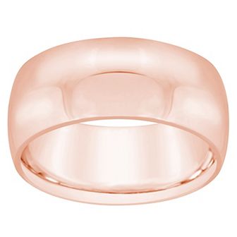 Alyson Layne Men's 8 mm Half Round Comfort Fit Wedding Band