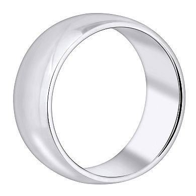 Alyson Layne Men's 8 mm Half Round Comfort Fit Wedding Band