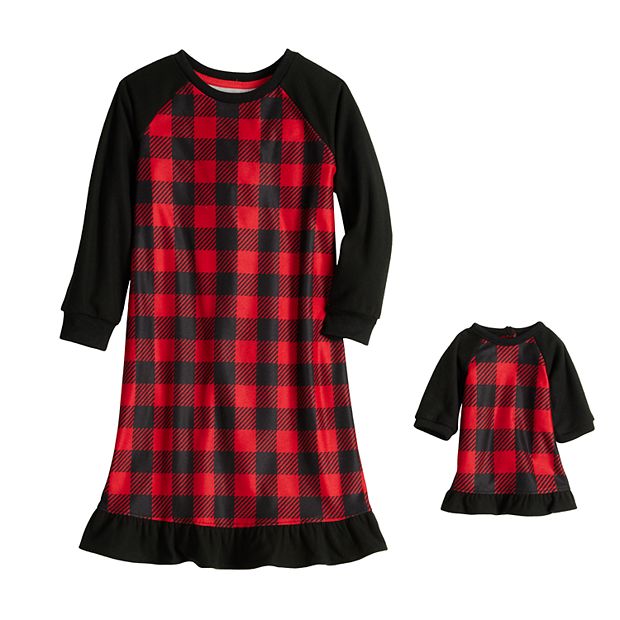 Girls buffalo plaid nightgown sale