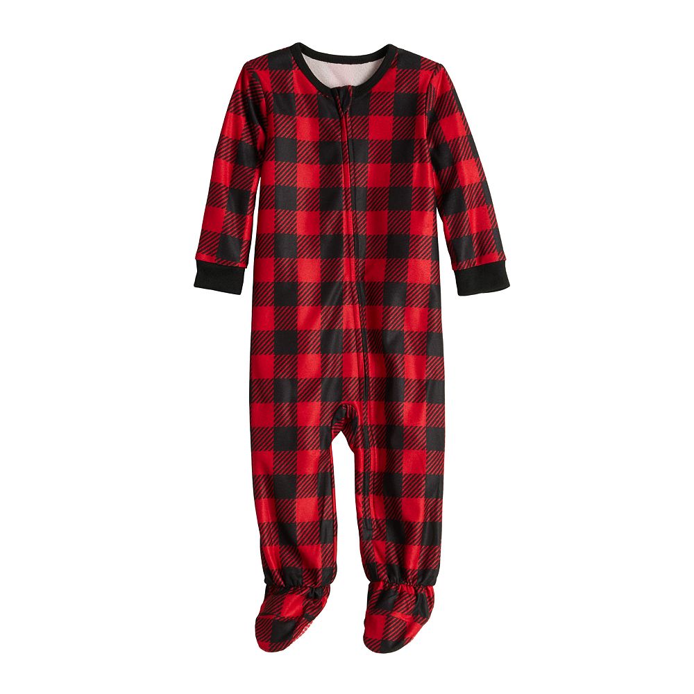 Baby Jammies For Your Families® Merry & Bright Buffalo Plaid Footed Pajamas