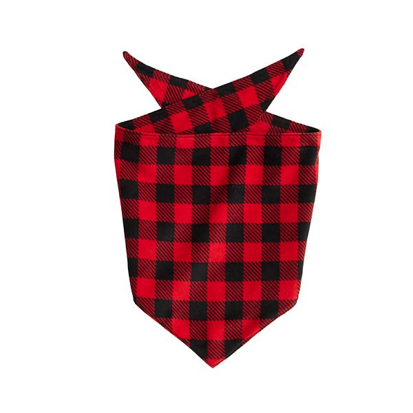 Pet Jammies For Your Families® Merry & Bright Buffalo Plaid Pet Bandana - Buffalo Check (S-M)