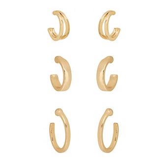 Women's LC Lauren Conrad Small Hoop Earrings 3-Pair Set