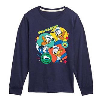 Disney's Mickey Mouse & Friends Donald Duck Boys 8-20 Lucky Duck Long Sleeve Graphic Tee