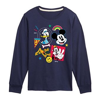 Disney's Mickey Mouse & Friends Boys 8-20 Icons Long Sleeve Graphic Tee
