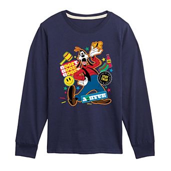 Disney's Mickey Mouse & Friends Goofy Boys 8-20 Icons Long Sleeve Graphic Tee