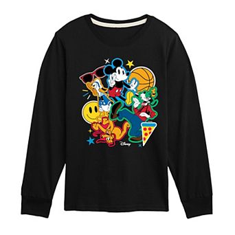 Disney's Mickey Mouse & Friends Boys 8-20 Collage Long Sleeve Graphic Tee