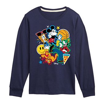 Disney's Mickey Mouse & Friends Boys 8-20 Collage Long Sleeve Graphic Tee