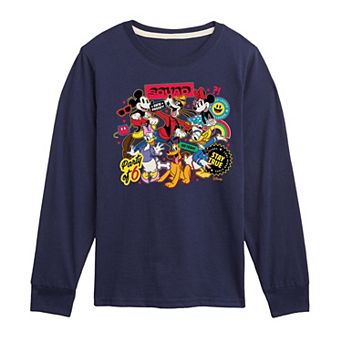 Disney's Mickey Mouse & Friends Boys 8-20 Squad Icons Long Sleeve Graphic Tee