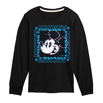 Disney's Mickey Mouse Boys 8-20 8 Bit Square Long Sleeve Graphic Tee