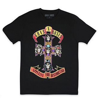 Men's Guns 'N Roses Appetite For Destruction Cross Cover Crewneck Graphic Tee