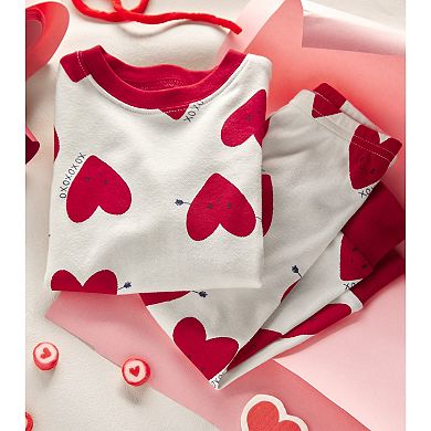 Baby Carter's 2-Piece Heart Print Valentine's Day Cotton Pajama Top & Pajama Bottoms Sleep Set
