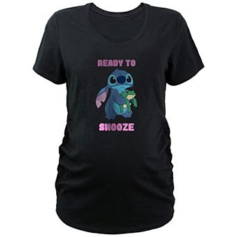 Disney's Lilo & Stitch Ready to Snooze Stitch Maternity V-Neck Graphic Tee