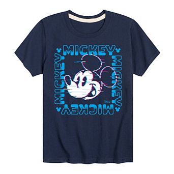 Disney's Mickey Mouse Boys 8-20 8 Bit Square Graphic Tee
