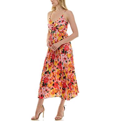 Women's Nanette Lepore Floral Print Pleated Maxi Dress