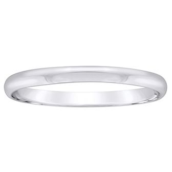 Alyson Layne 10k White Gold 2 mm Half Round Wedding Band