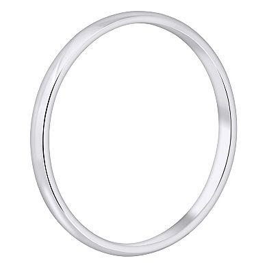 Alyson Layne Men's 2 mm Half Round Wedding Band