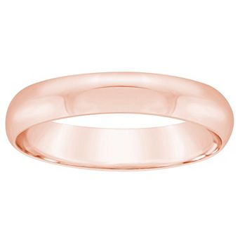 Alyson Layne Men's 14k Rose Gold 4 mm Half Round Wedding Band