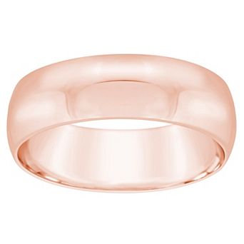 Alyson Layne 14k Rose Gold 6 mm Half Round Wedding Band